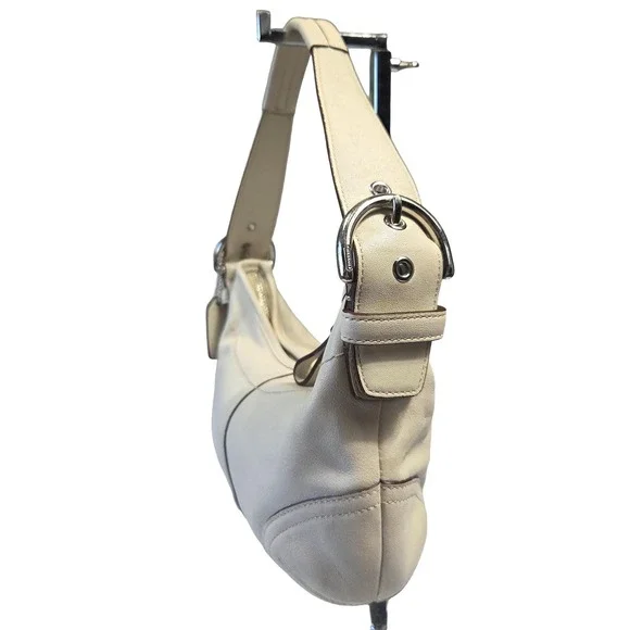 Y2k Coach 9541 Cream Leather Mini Soho Hobo Shoulder Bag Purse 2000s Vtg Bratz